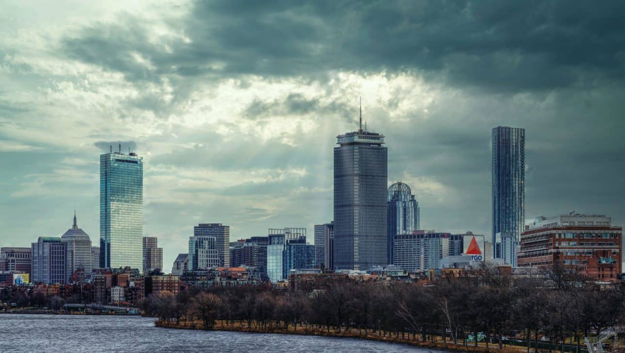 Boston Cloudy Skyline.